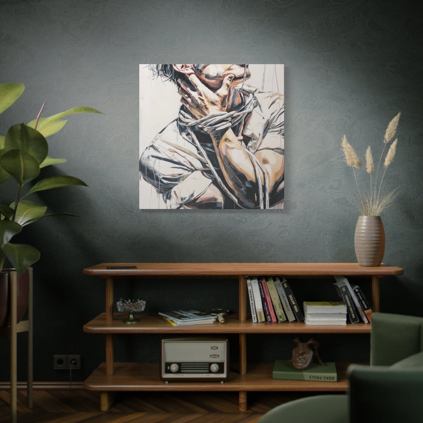 Gallery Wrapped Canvas, Ropes and Reverence Art Canvas, Erotic Shibari Art Canvas – Gary