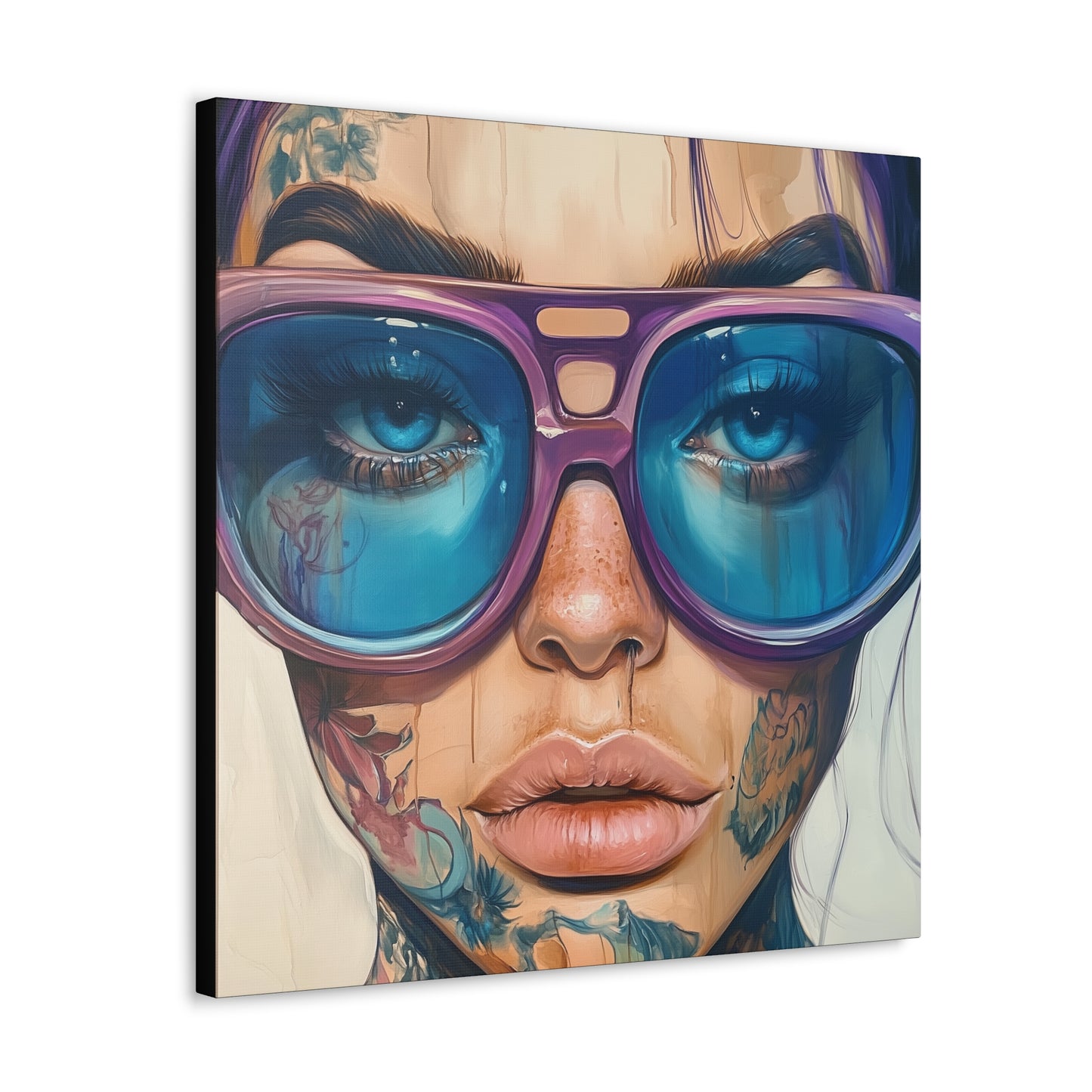 Canvas Gallery Wrap, Ladies in Lenses Wall Art, Abstract Femme Girl Art - Jane