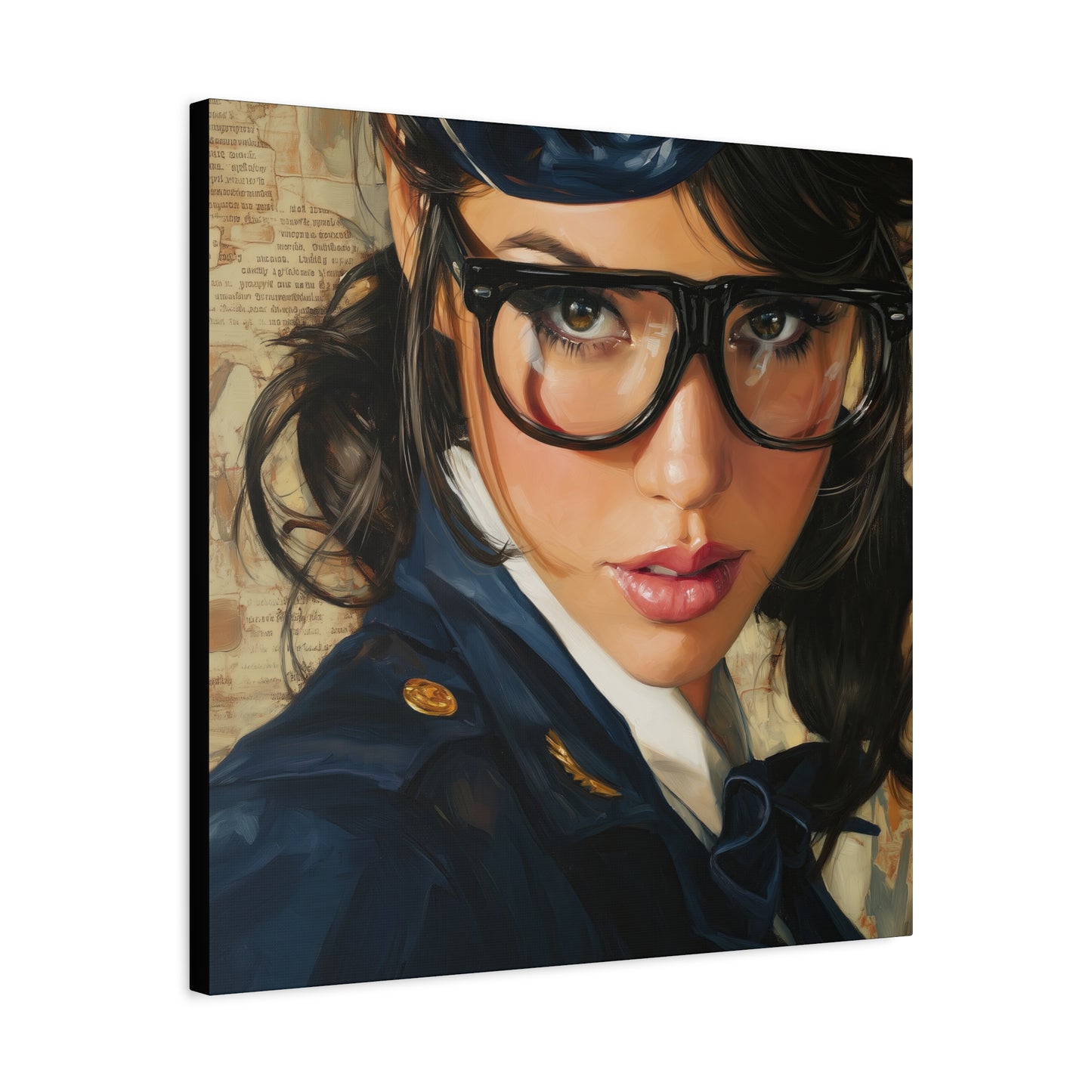 Gallery Wrapped Canvas, Liberty and Lace Art Canvas, Erotic Pinup Art Canvas – Lizzy