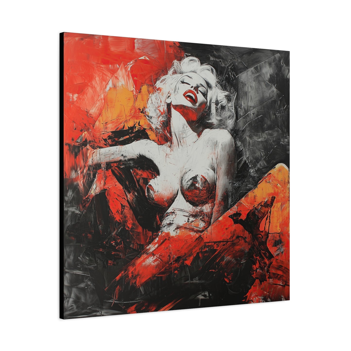 Gallery Wrapped Canvas, Guilt and Grit Adult Art Canvas, Erotic Pinup Art Canvas – Gianna