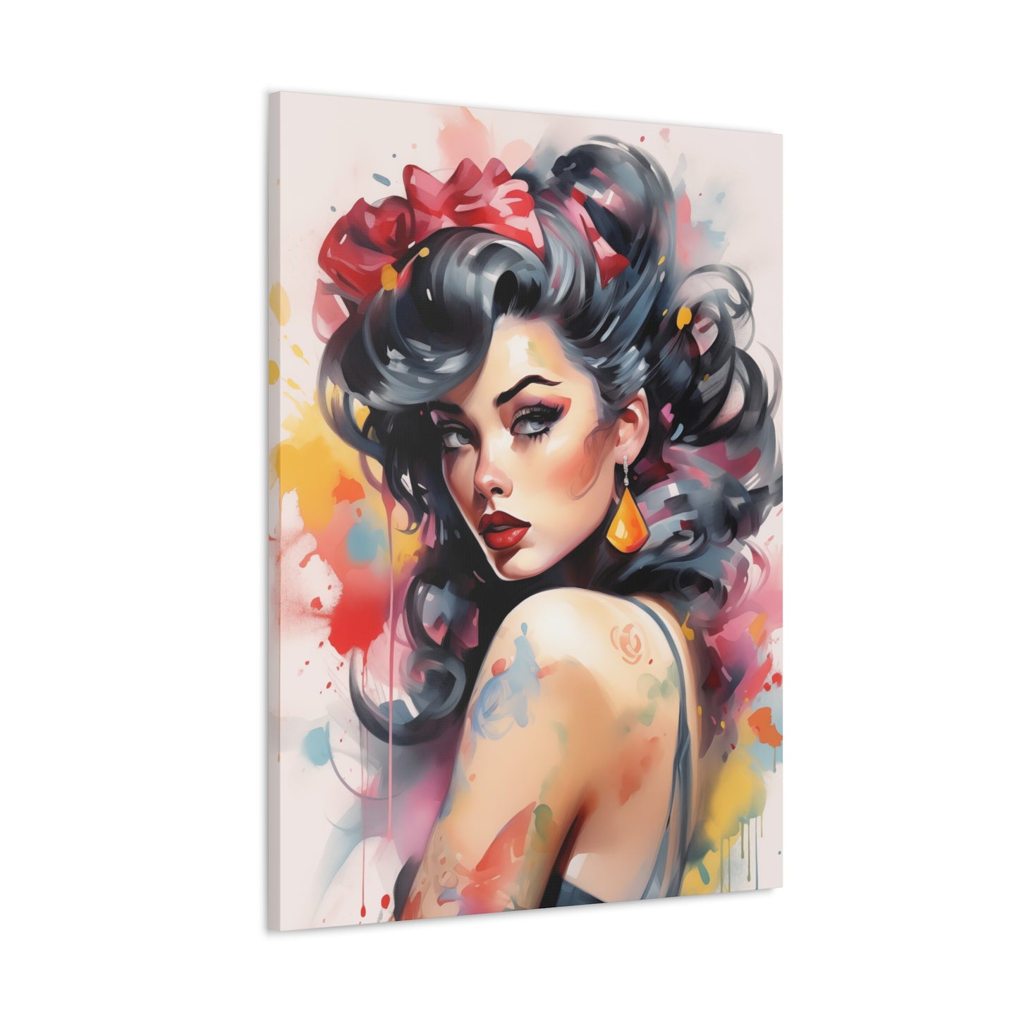 Canvas Wall Art, Gallery Wrapped Pop Art, Femme Doll Wall Art – Genevieve