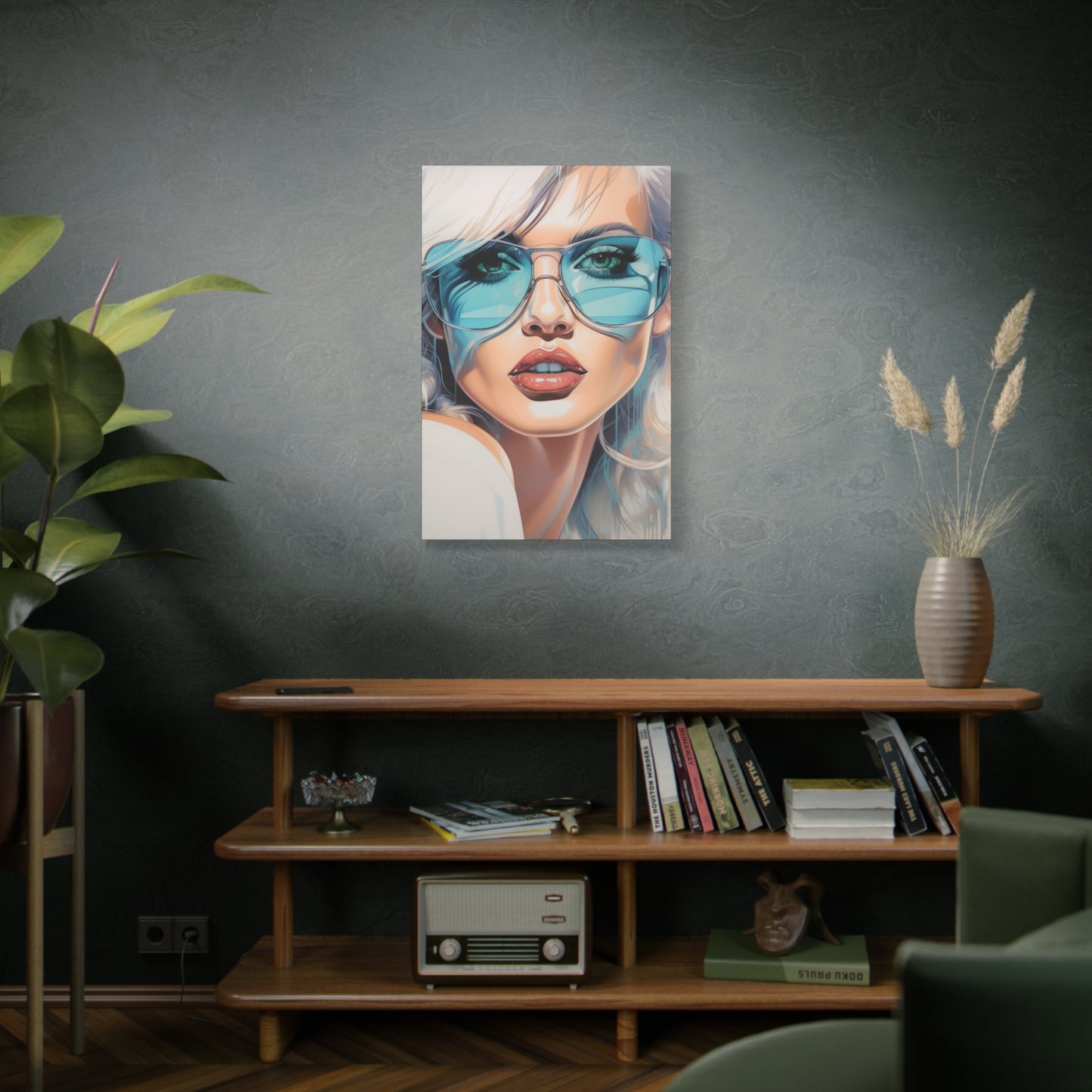 Canvas Gallery Wrapped High-Fashion Wall Art, Stylish Decor, Retro Femme Doll Pop Art – Nova