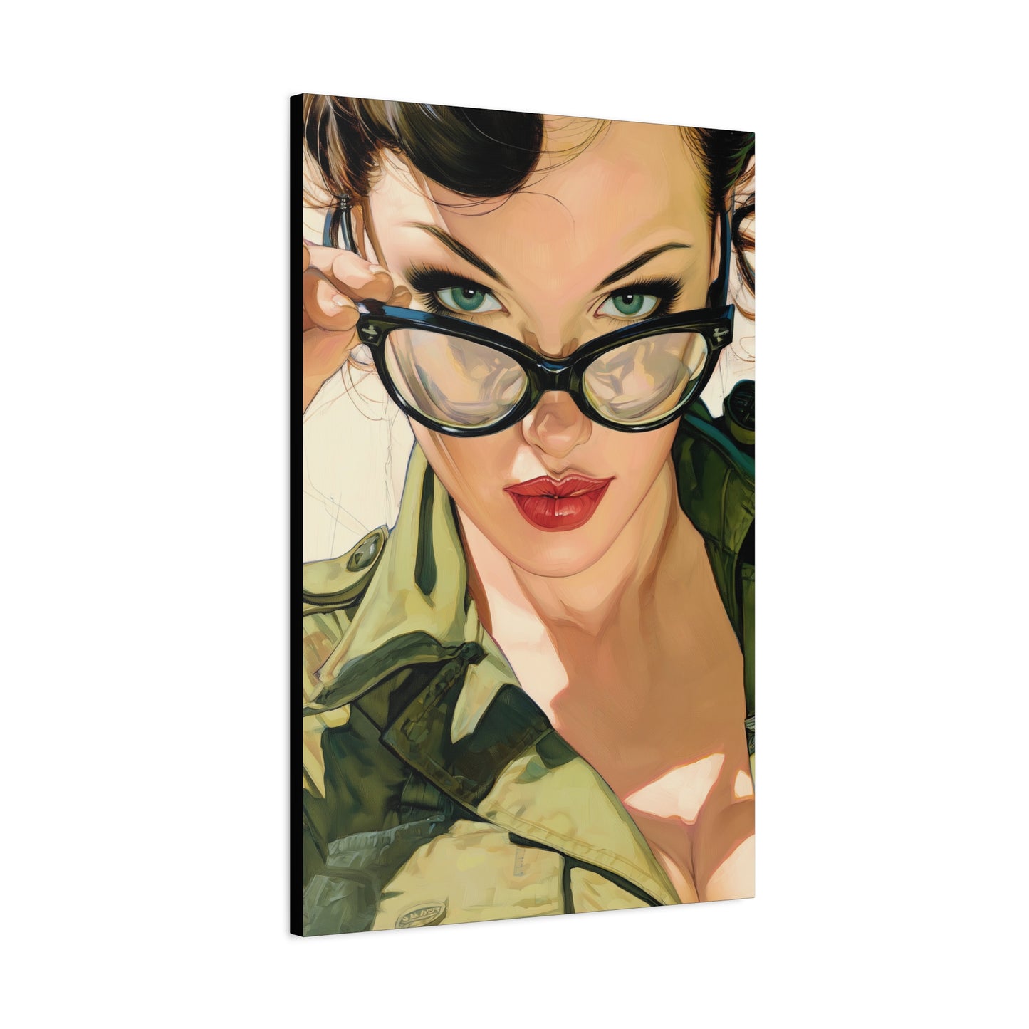 Gallery Wrapped Canvas, Liberty and Lace Art Canvas, Erotic Pinup Art Canvas – Tawney