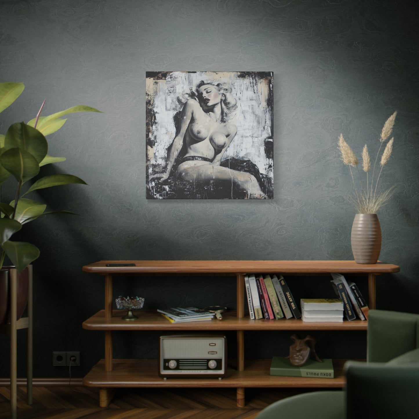 Gallery Wrapped Canvas, Guilt and Grit Adult Art Canvas, Erotic Pinup Art Canvas – Livia