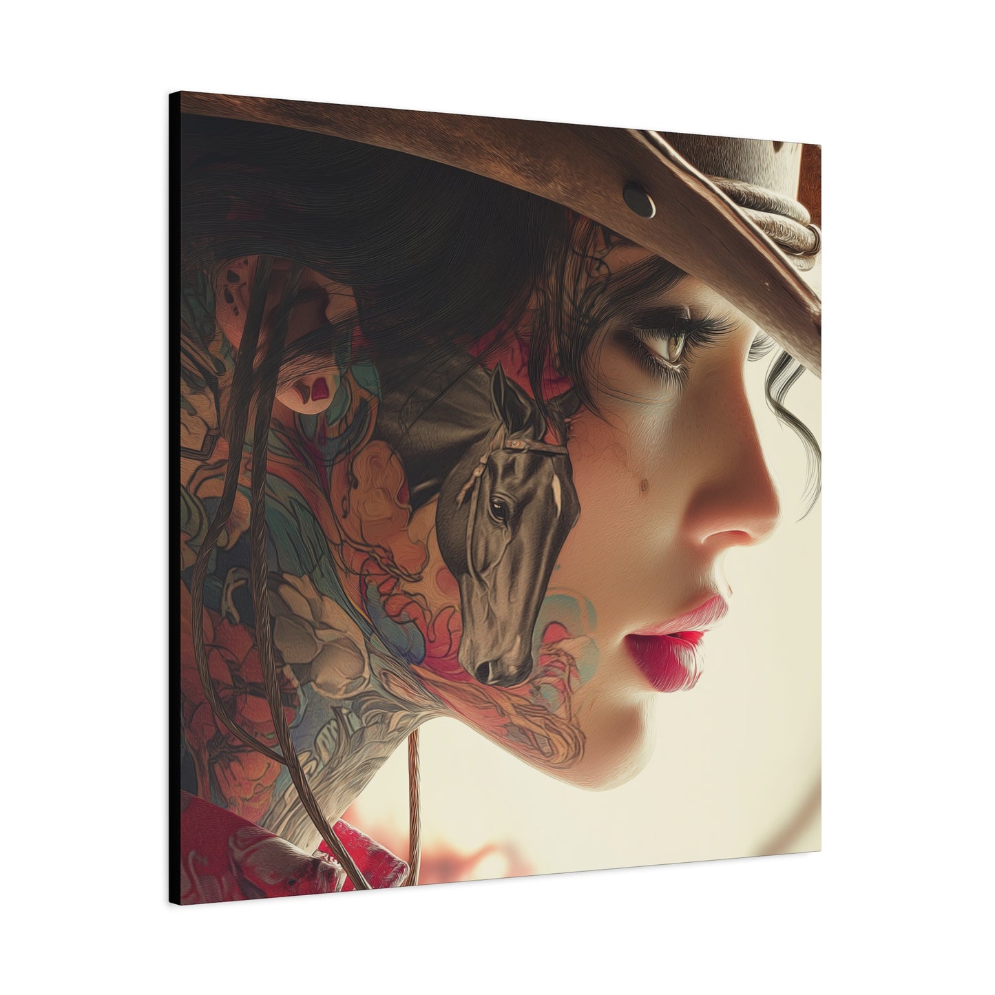 Gallery Wrapped Canvas, Wranglers and Wreckage Art Canvas, Erotic Pinup Art Canvas – Juniper