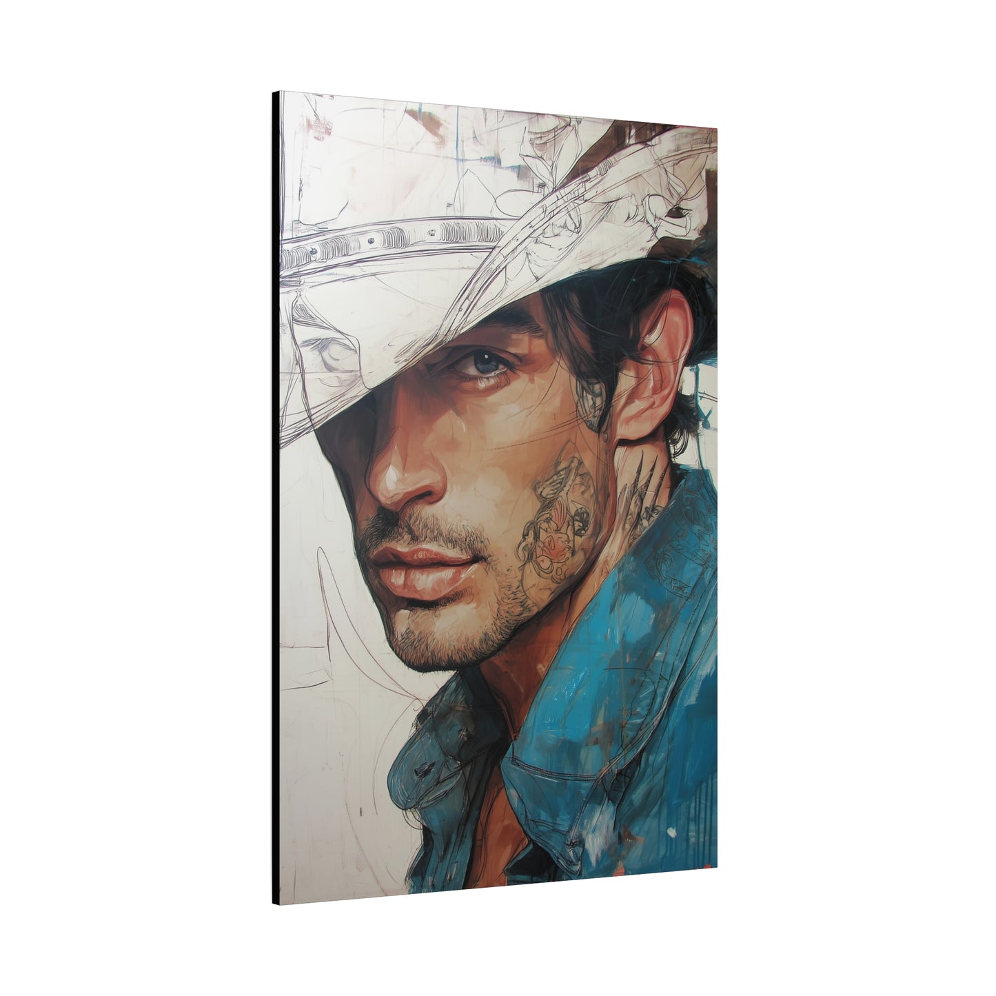 Gallery Wrapped Canvas, Wranglers and Wreckage Art Canvas, Erotic Pinup Art Canvas – Jack