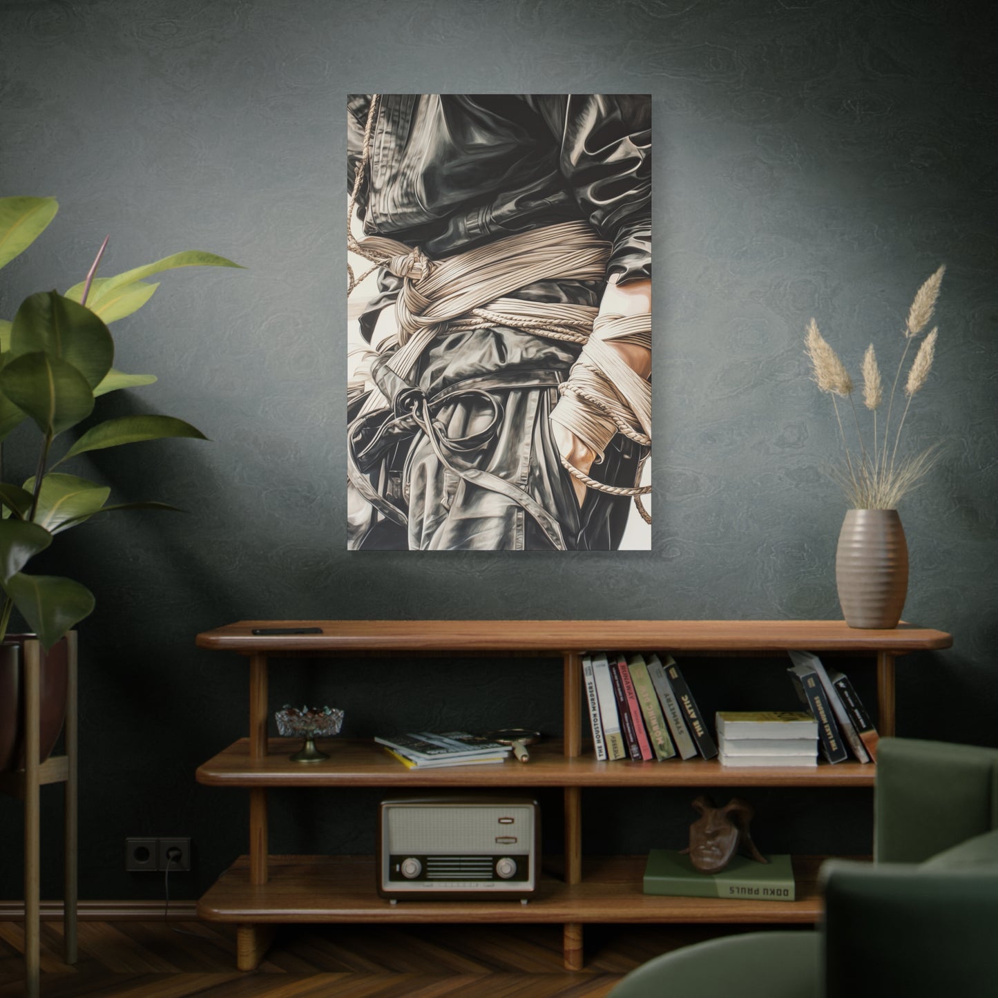 Gallery Wrapped Canvas, Ropes and Reverence Art Canvas, Erotic Shibari Art Canvas – Henri