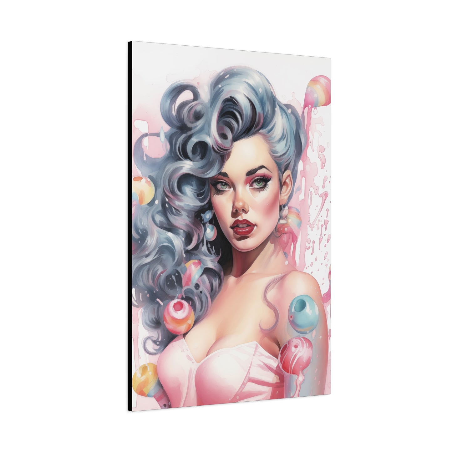 Canvas Wall Art, Gallery Wrapped Pop Art, Femme Doll Wall Art – Lux