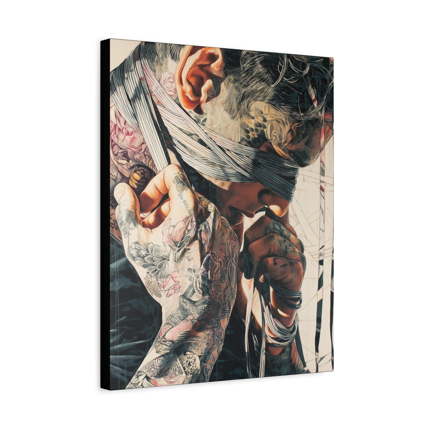 Gallery Wrapped Canvas, Ropes and Reverence Art Canvas, Erotic Shibari Art Canvas – Hiro