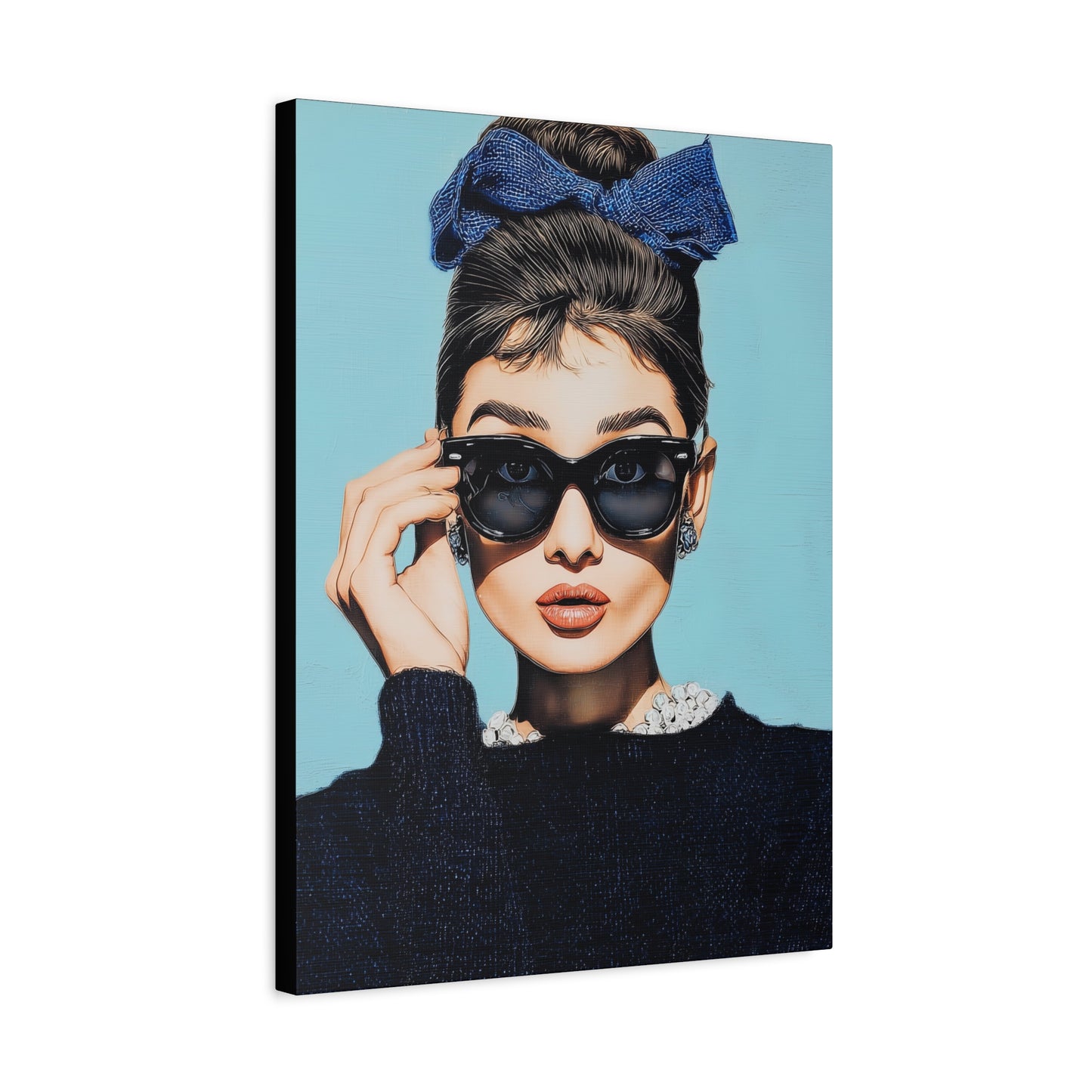 Gallery Wrapped Canvas, The Diva Project Art Canvas, Pinup Art Canvas – Audrey Hepburn - THREE