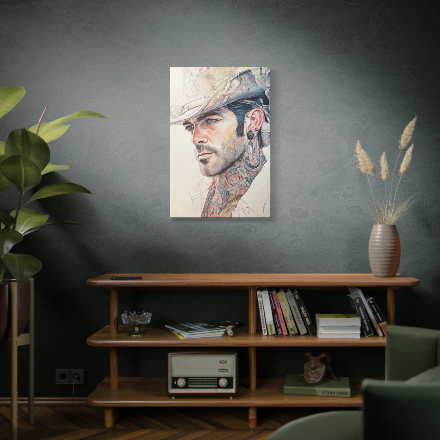 Gallery Wrapped Canvas, Wranglers and Wreckage Art Canvas, Erotic Pinup Art Canvas – Buck