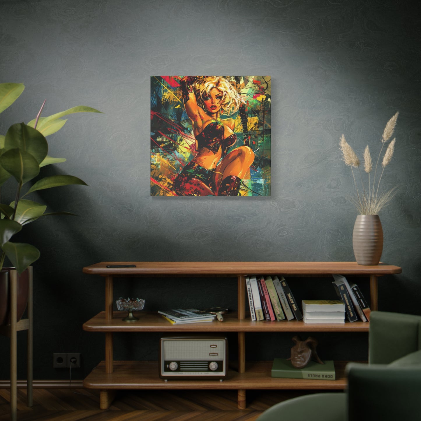 Gallery Wrapped Canvas, Guilt and Grit Adult Art Canvas, Erotic Pinup Art Canvas – Robin