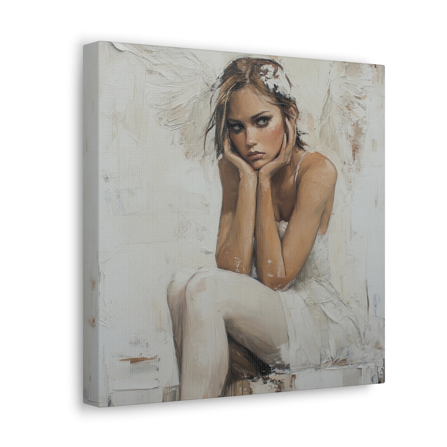 Gallery Wrapped Canvas, Sinners and Saints Art Canvas, Angel Art Canvas – Amber