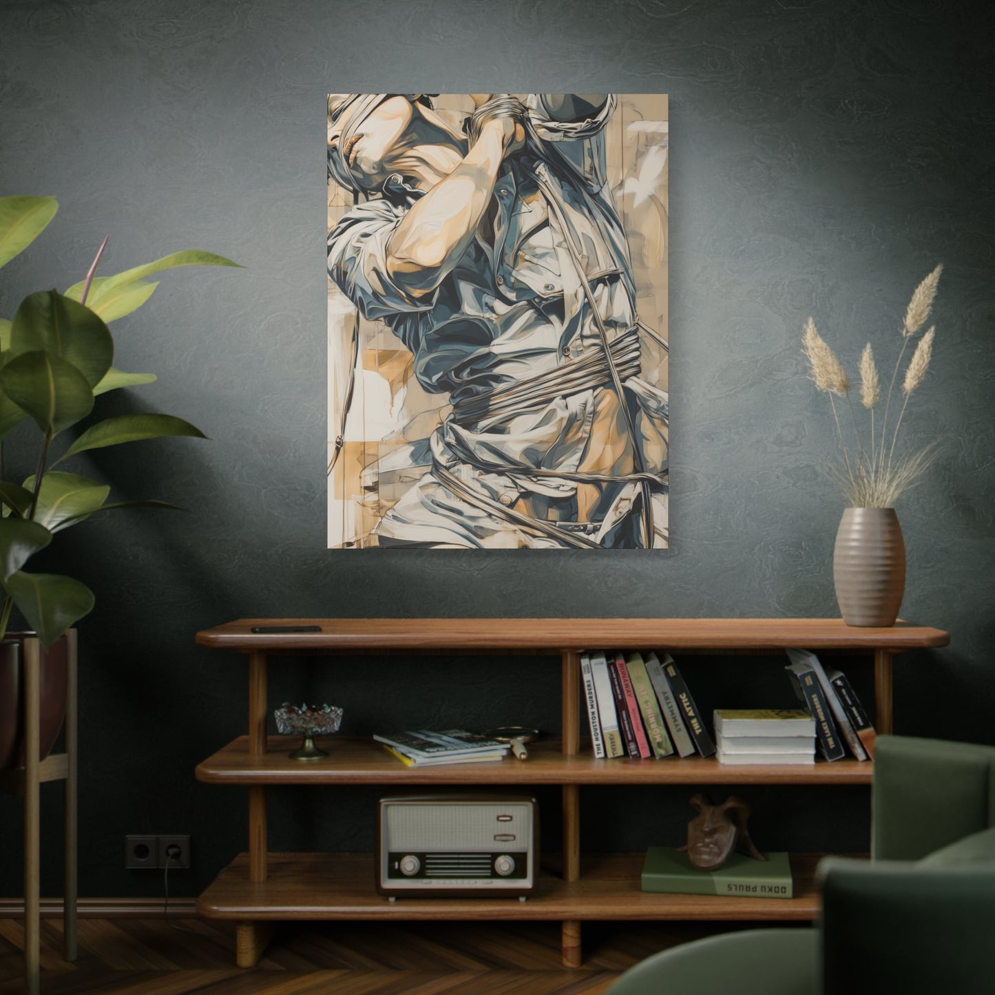 Gallery Wrapped Canvas, Ropes and Reverence Art Canvas, Erotic Shibari Art Canvas – Kai