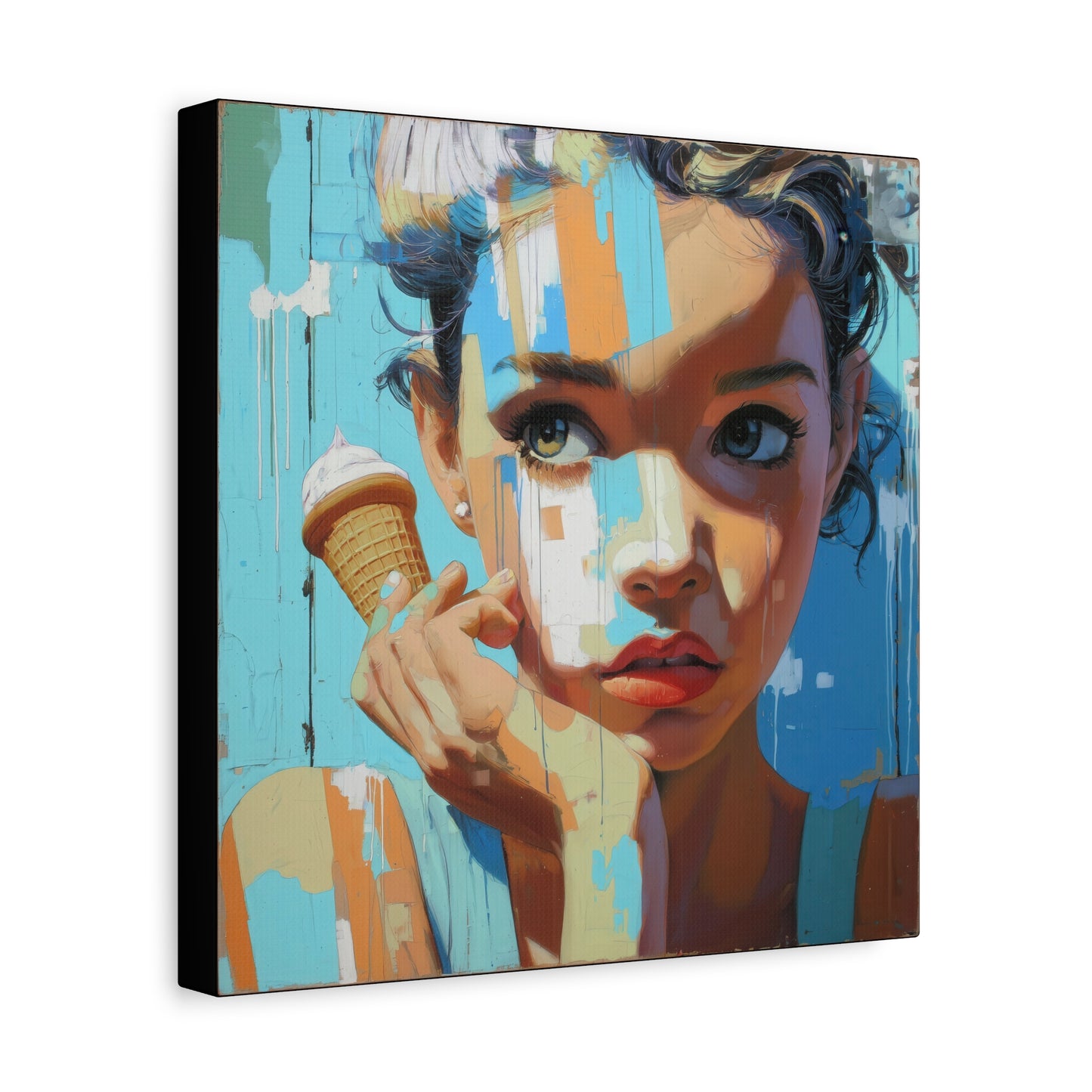 Gallery Wrapped Canvas, Sweet Summer Nostalgia, Sugar and Spice Art Canvas, Ice Cream Dreams Art – Rue