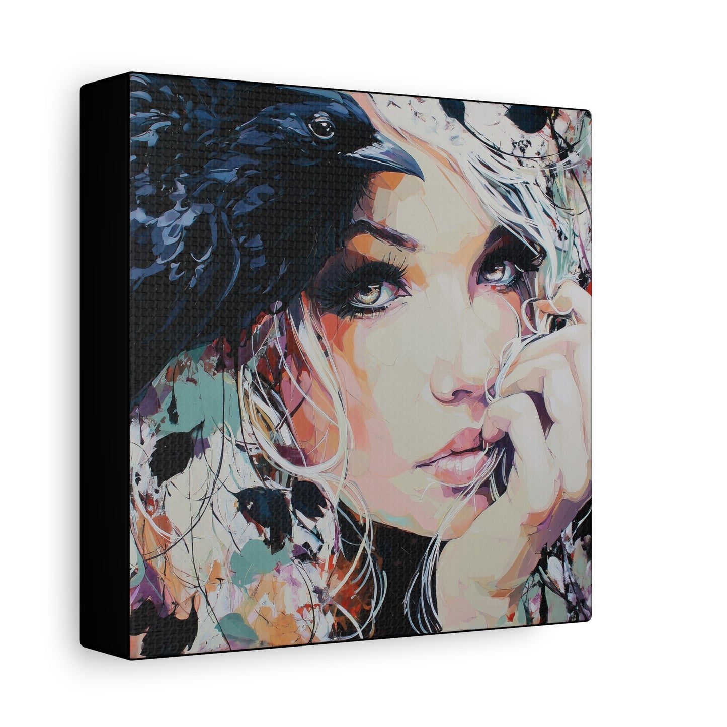 Gallery Wrapped Canvas, Myth and Bones Gothic Art Canvas, Dark Muse Canvas - Calista
