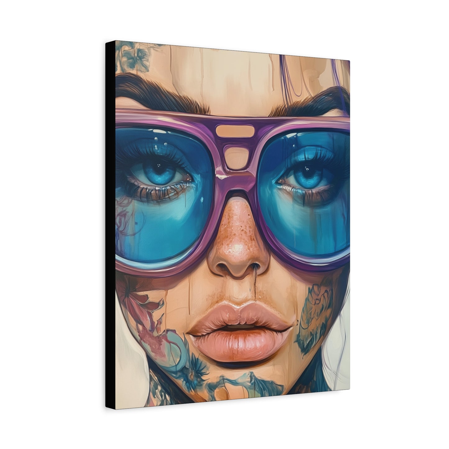 Canvas Gallery Wrap, Ladies in Lenses Wall Art, Abstract Femme Girl Art - Jane