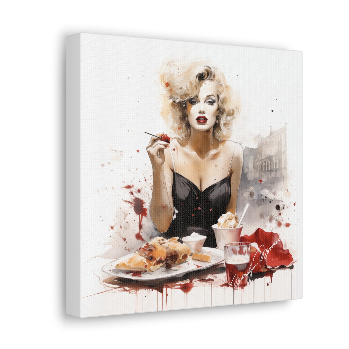 Canvas Wall Art, Gallery Wrapped Pop Art, Celebrity Wall Art – Marilyn Monroe - Cafe