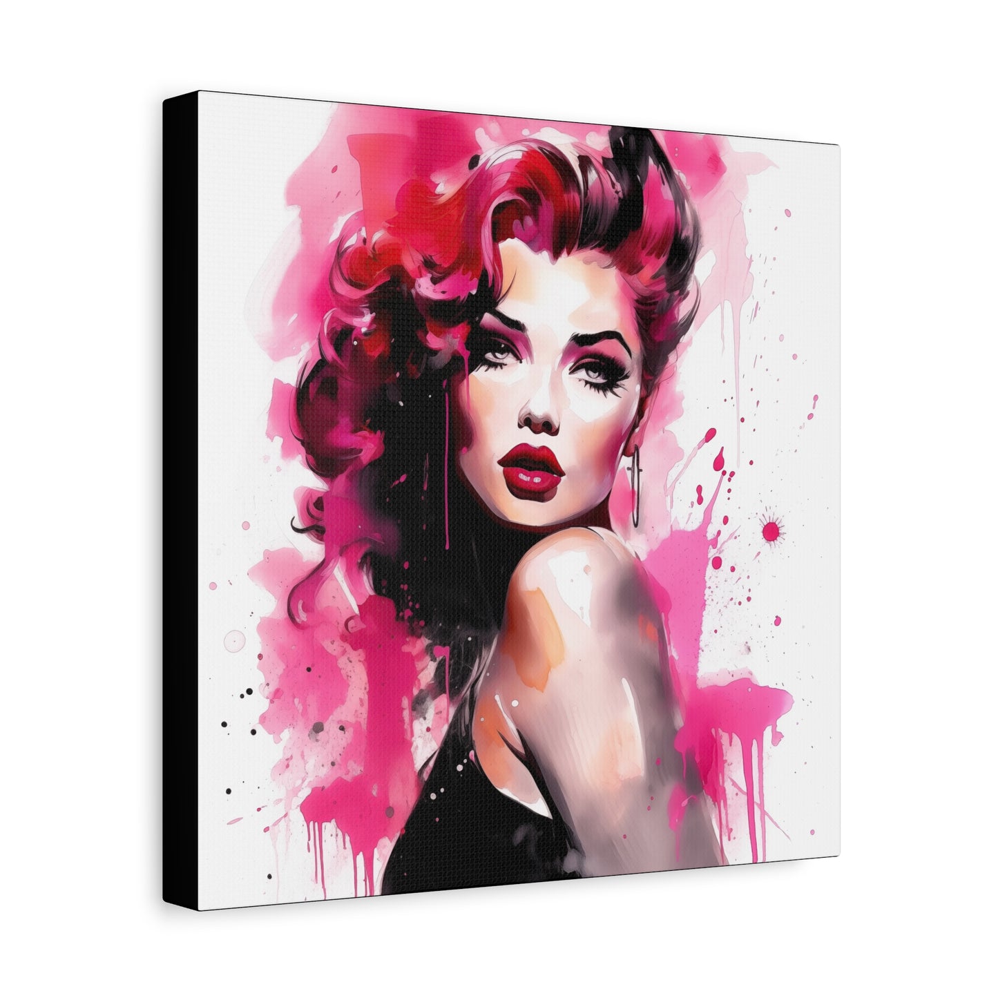 Gallery Wrapped Canvas, Tattooed Beauty, Femme Doll Pop Art Canvas – Thalia