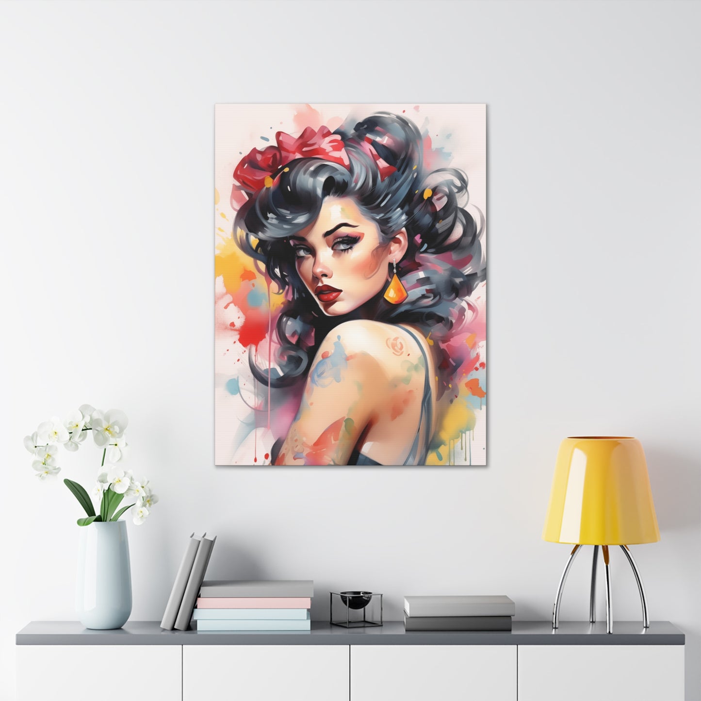 Canvas Wall Art, Gallery Wrapped Pop Art, Femme Doll Wall Art – Genevieve