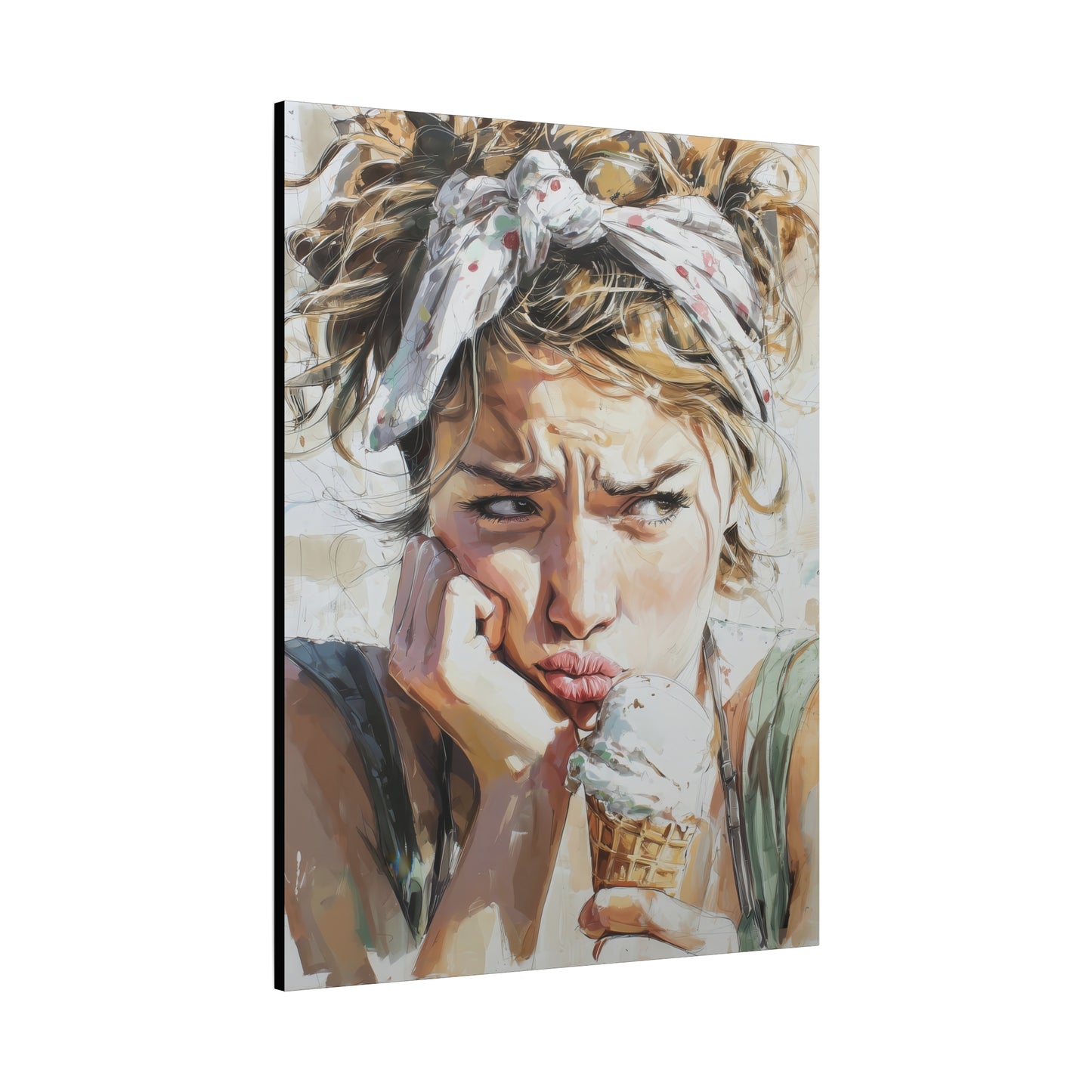 Gallery Wrapped Canvas, Sweet Summer Nostalgia, Sugar and Spice Art Canvas, Ice Cream Dreams Art – Josie