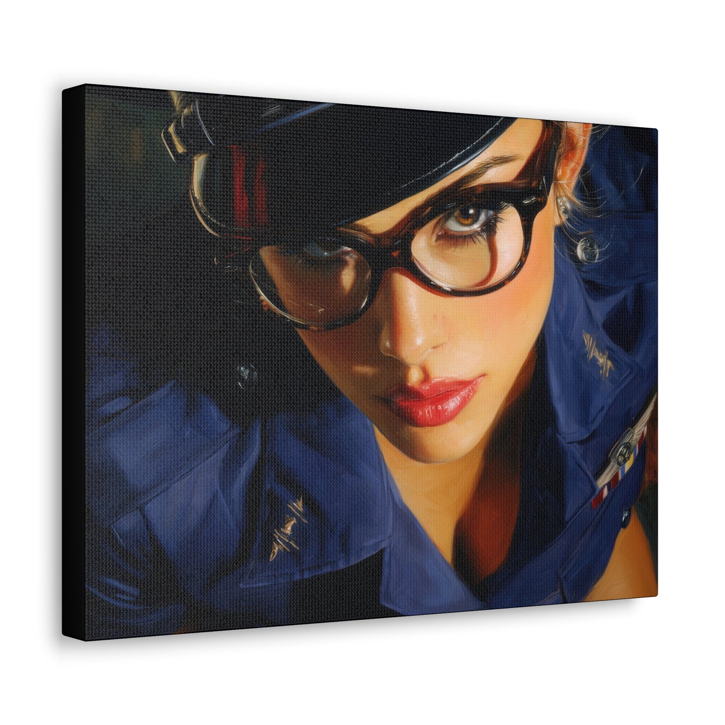 Gallery Wrapped Canvas, Liberty and Lace Art Canvas, Erotic Pinup Art Canvas – Janice