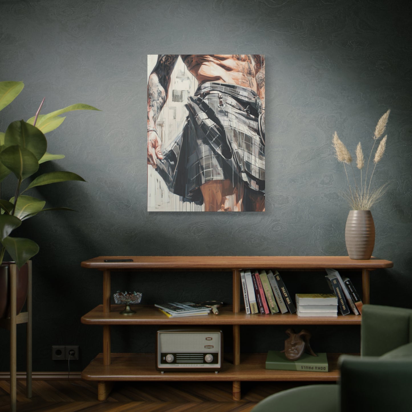 Gallery Wrapped Canvas, Kilts and Carnage Art Canvas, Erotic Pinup Art Canvas – Torin