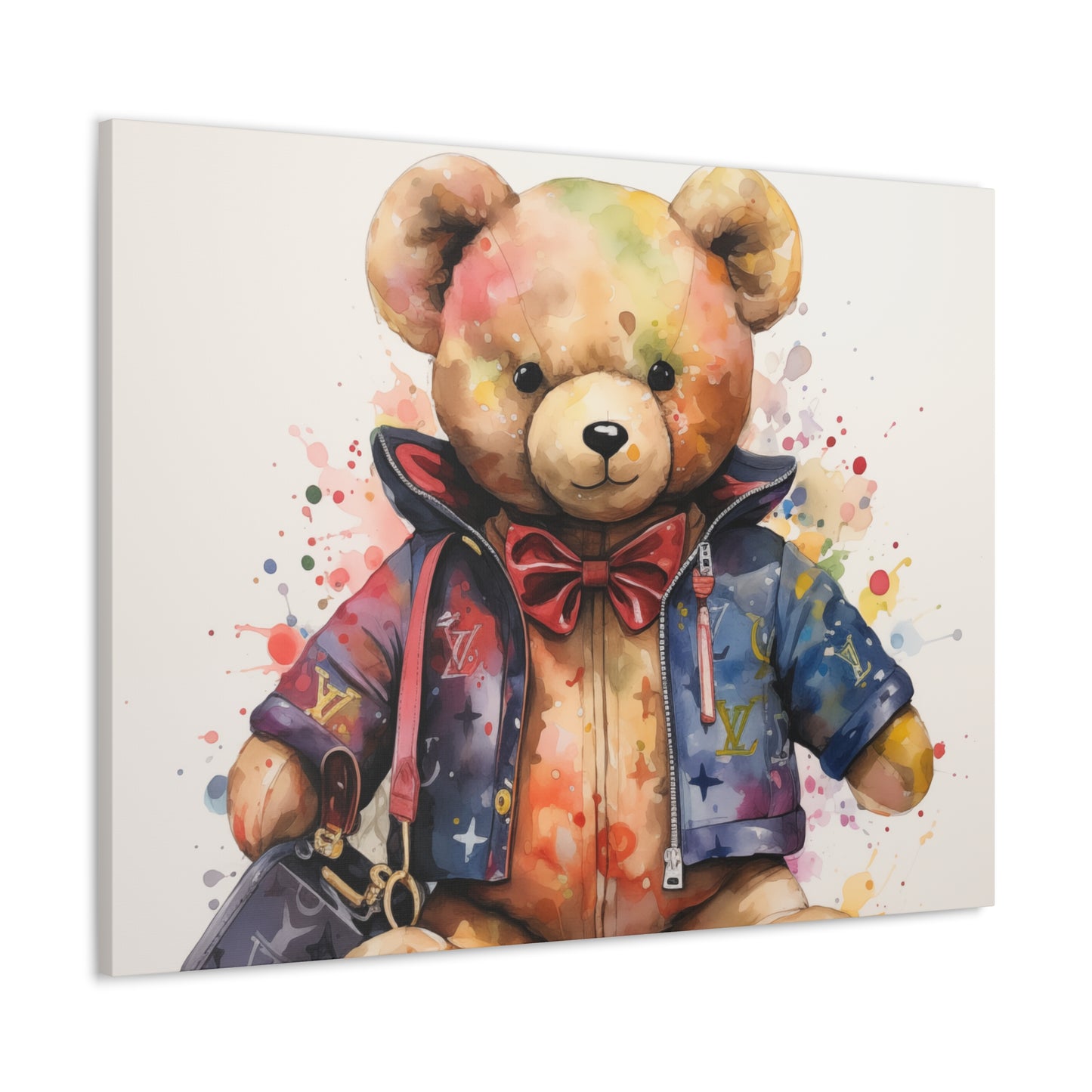 Canvas Gallery Wrap - LV Bear Wall Art - Drip