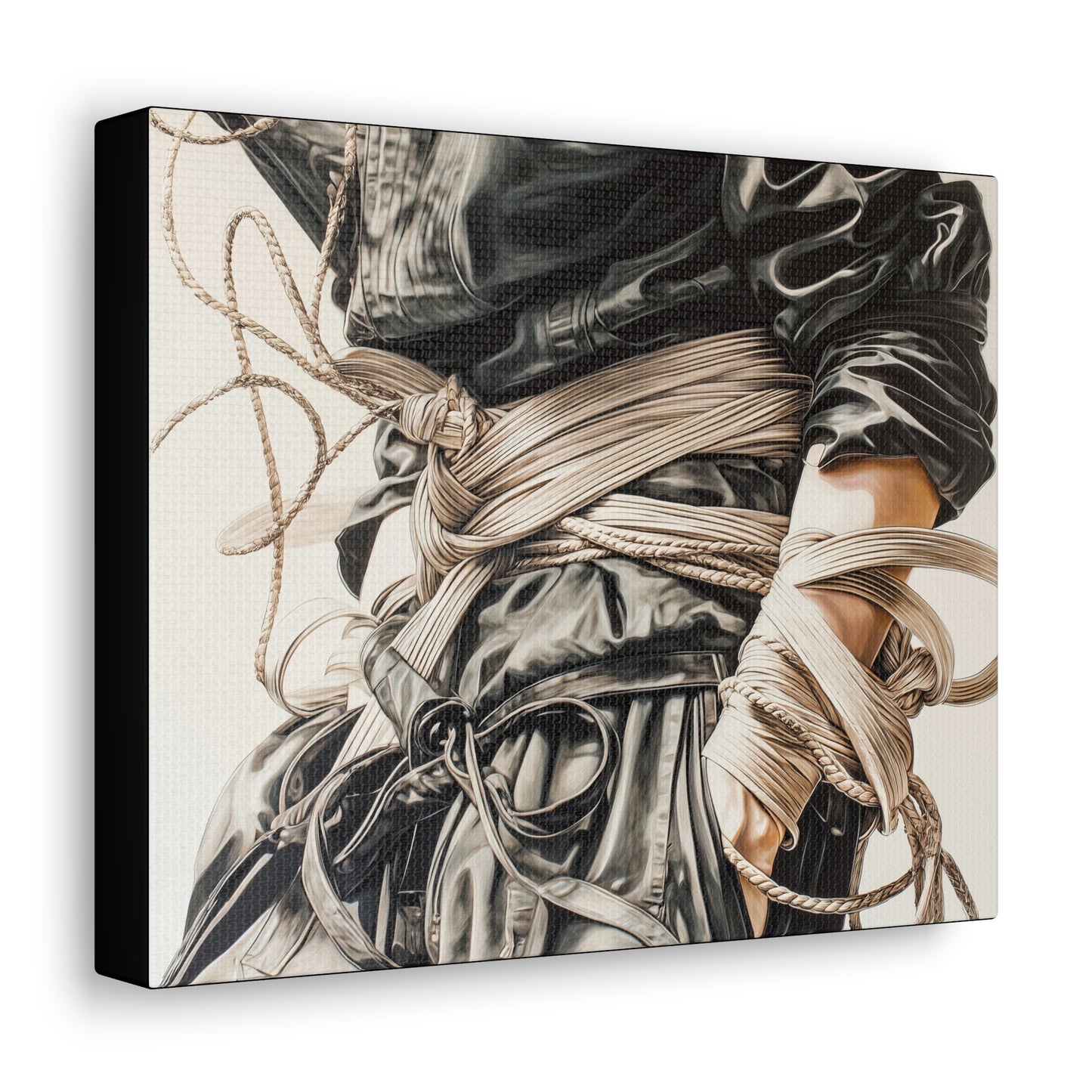 Gallery Wrapped Canvas, Ropes and Reverence Art Canvas, Erotic Shibari Art Canvas – Henri