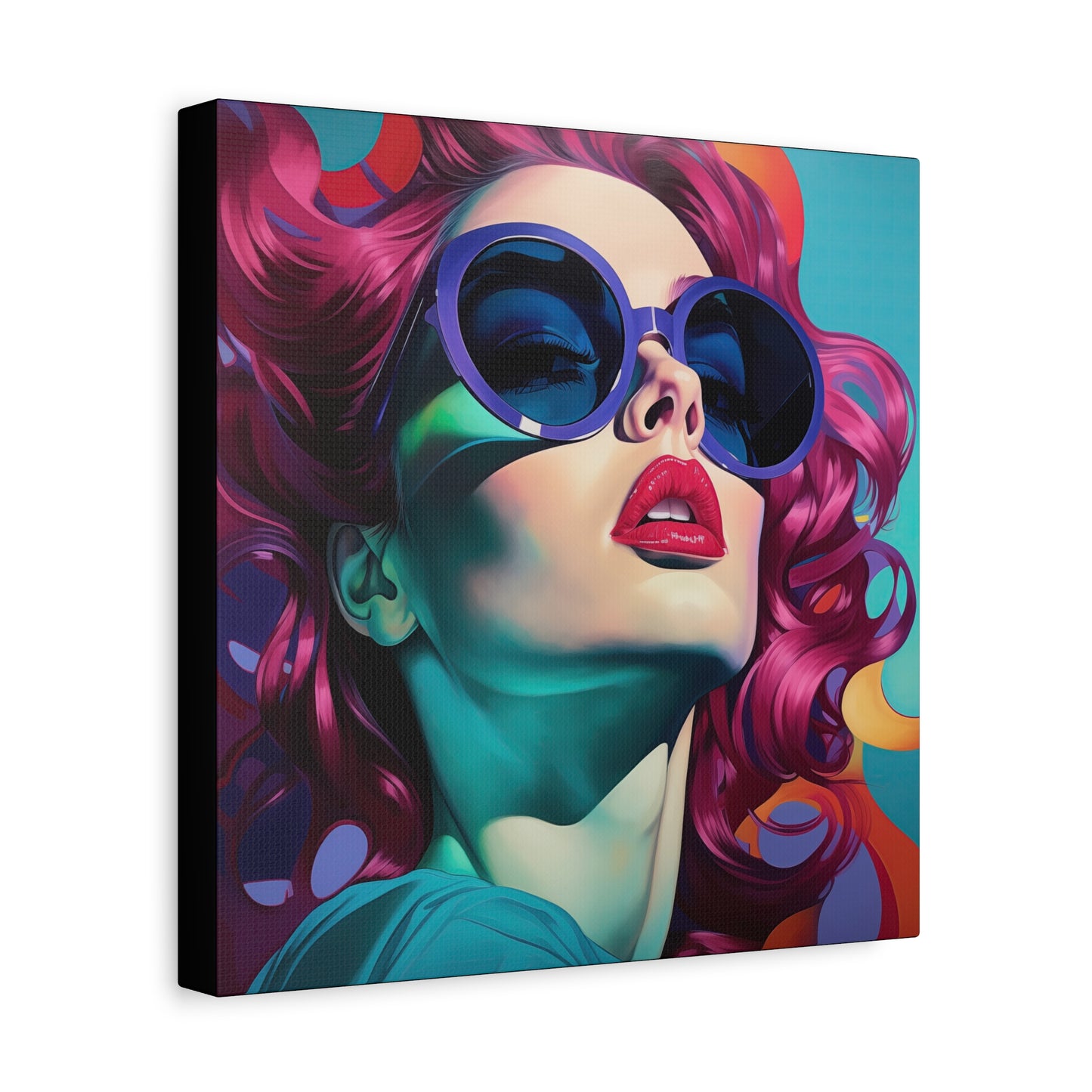 Canvas Gallery Wrapped High-Fashion Wall Art, Stylish Decor, Retro Femme Doll Pop Art – Electra