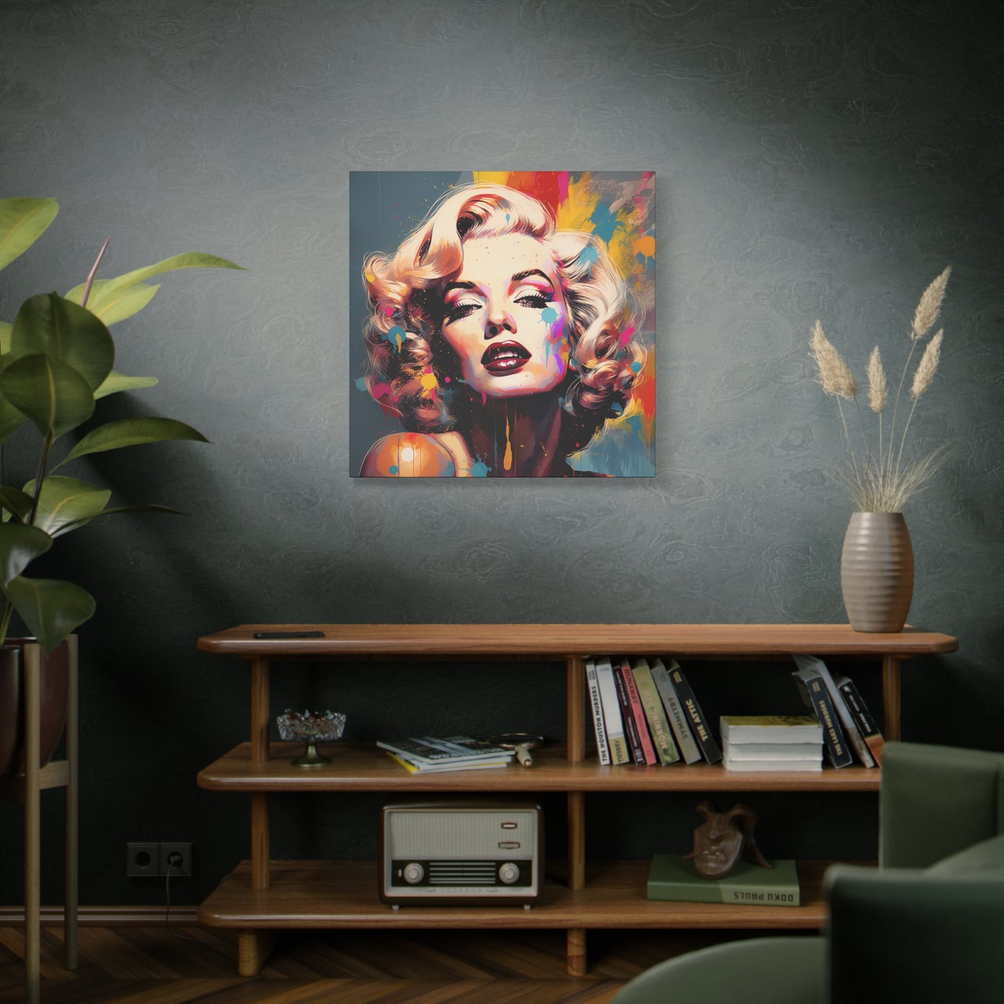 Canvas Wall Art, Gallery Wrapped Pop Art, Celebrity Wall Art – Marilyn Monroe - Abstract