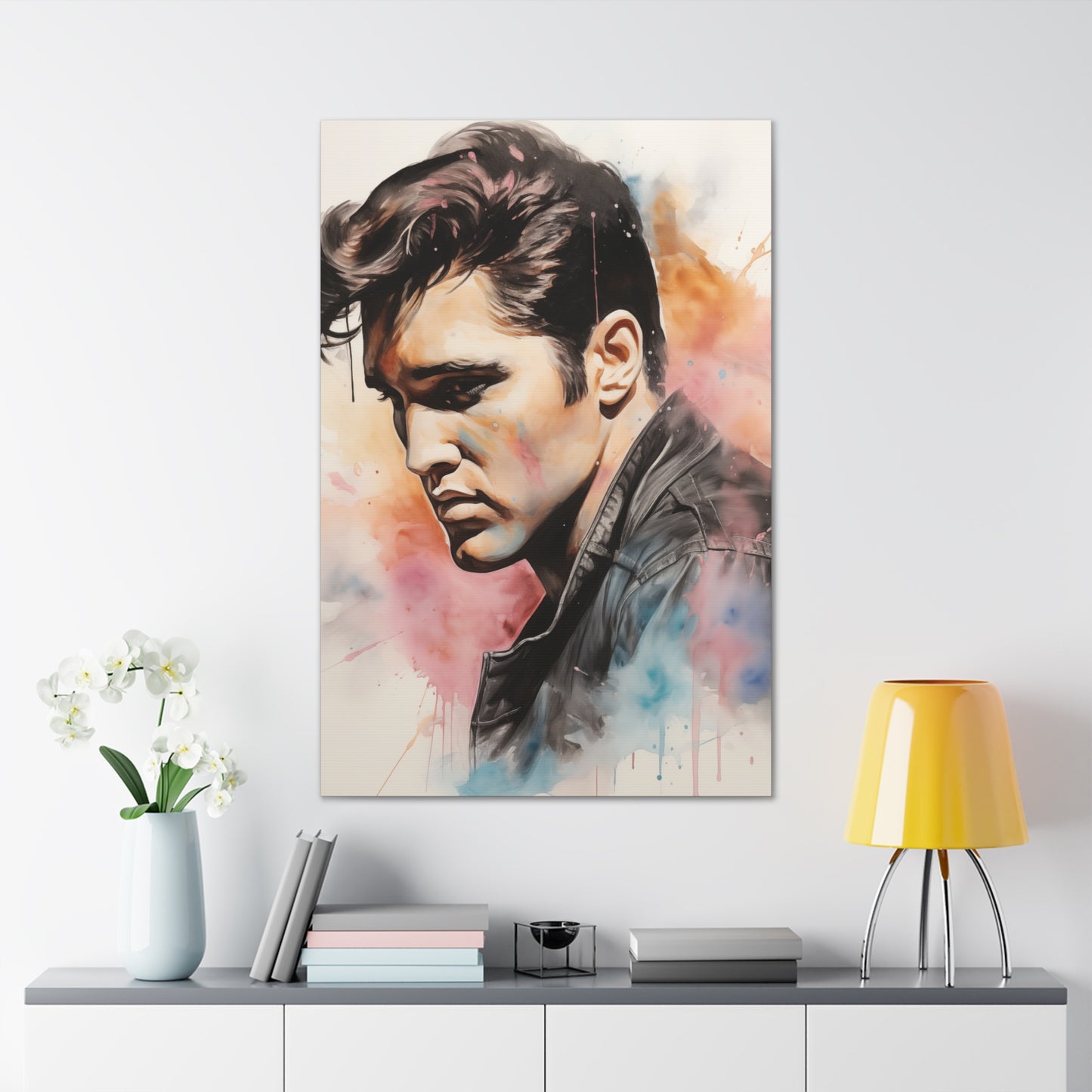 Gallery Wrapped Canvas, Celebrity Inspired, Pop Art Canvas – Elvis