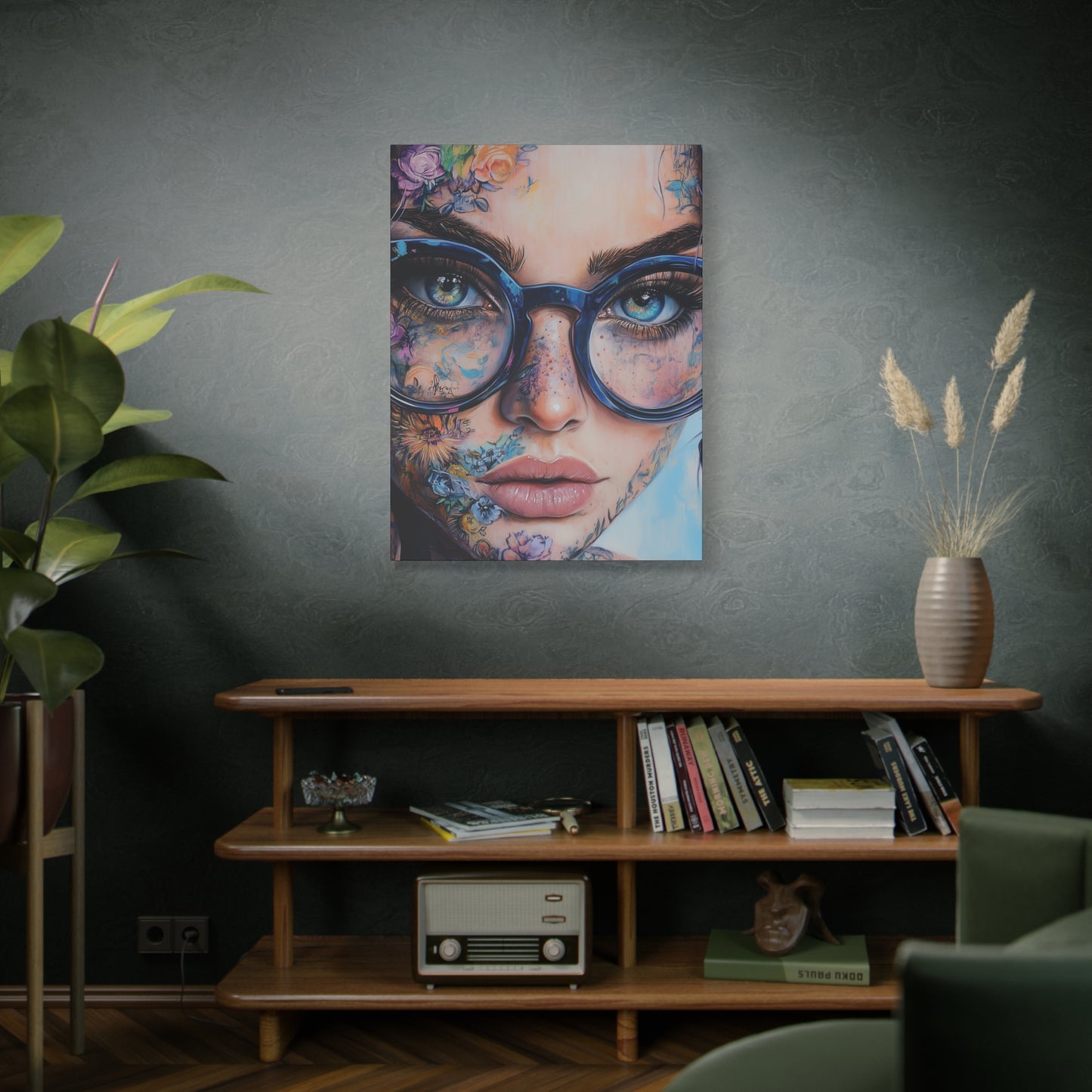 Canvas Gallery Wrap, Ladies in Lenses Wall Art, Abstract Femme Girl Art - Sara