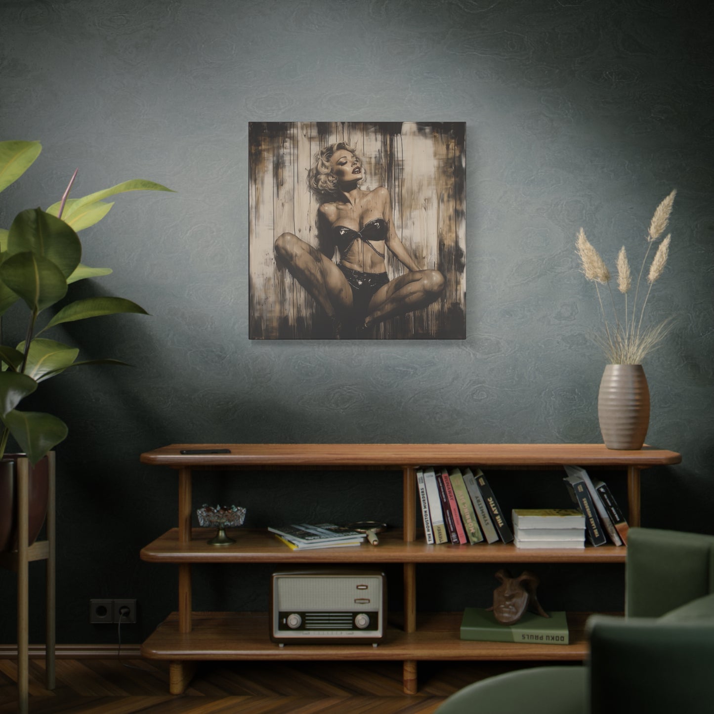 Gallery Wrapped Canvas, Guilt and Grit Adult Art Canvas, Erotic Pinup Art Canvas – Calista