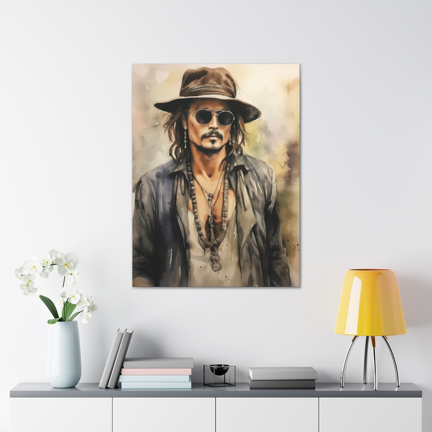 Gallery Wrapped Canvas, Celebrity Inspired, Pop Art Canvas – Johnny