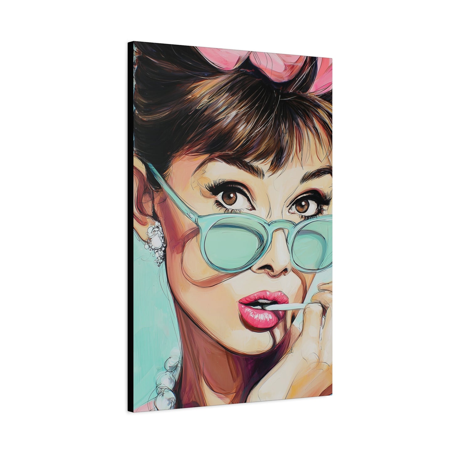 Gallery Wrapped Canvas, The Diva Project Art Canvas, Pinup Art Canvas – Audrey Hepburn - ELEVEN