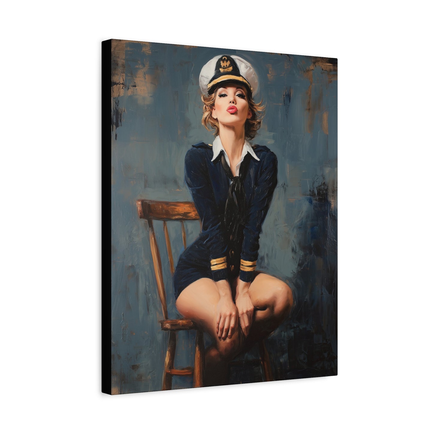 Gallery Wrapped Canvas, Liberty and Lace Art Canvas, Erotic Pinup Art Canvas – Ginger