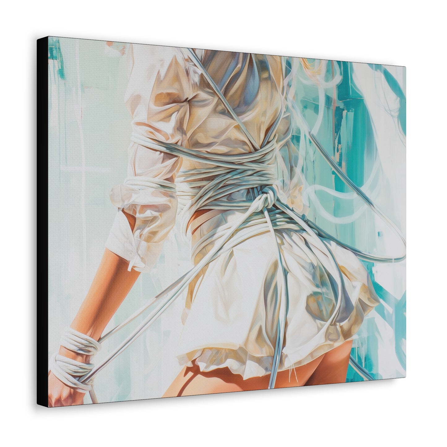 Gallery Wrapped Canvas, Ropes and Reverence Art Canvas, Erotic Shibari Art Canvas – Hannah