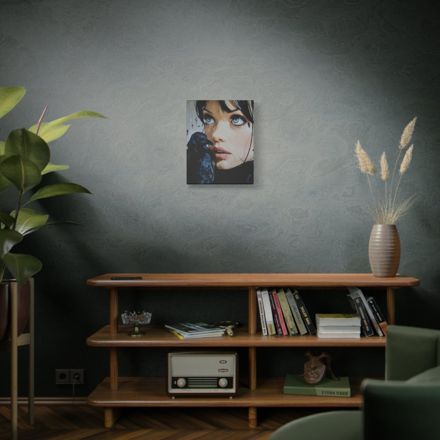 Gallery Wrapped Canvas, Myth and Bones Gothic Art Canvas, Dark Muse Canvas - Azula
