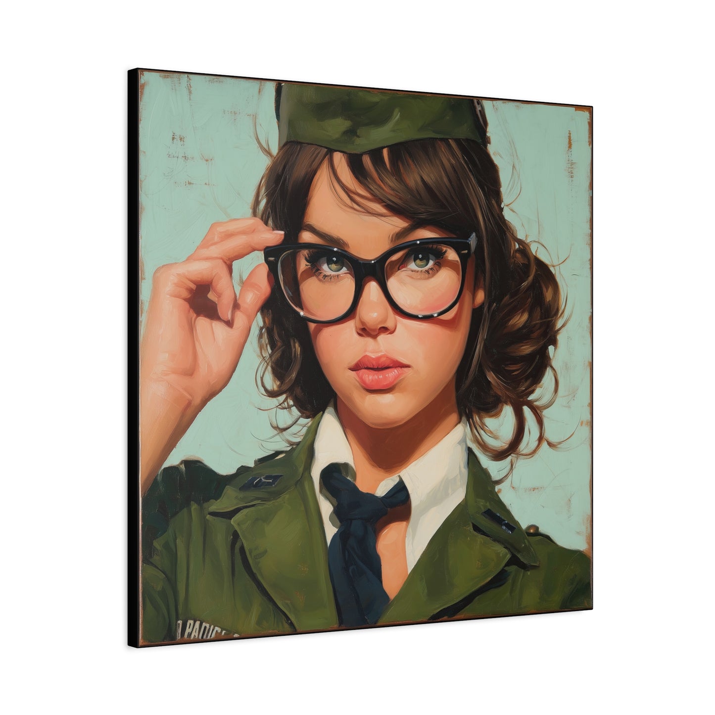 Gallery Wrapped Canvas, Liberty and Lace Art Canvas, Erotic Pinup Art Canvas – Piper