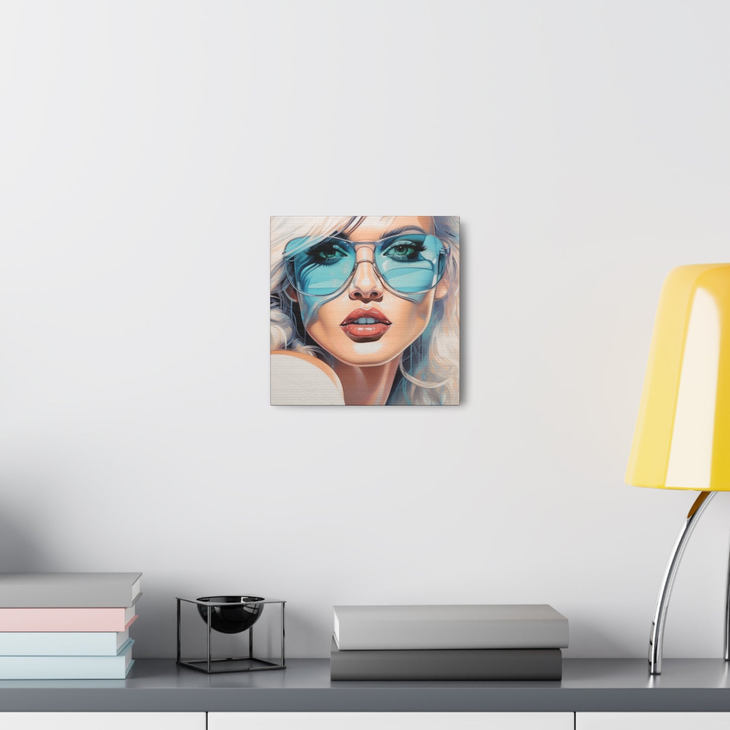 Canvas Gallery Wrapped High-Fashion Wall Art, Stylish Decor, Retro Femme Doll Pop Art – Nova