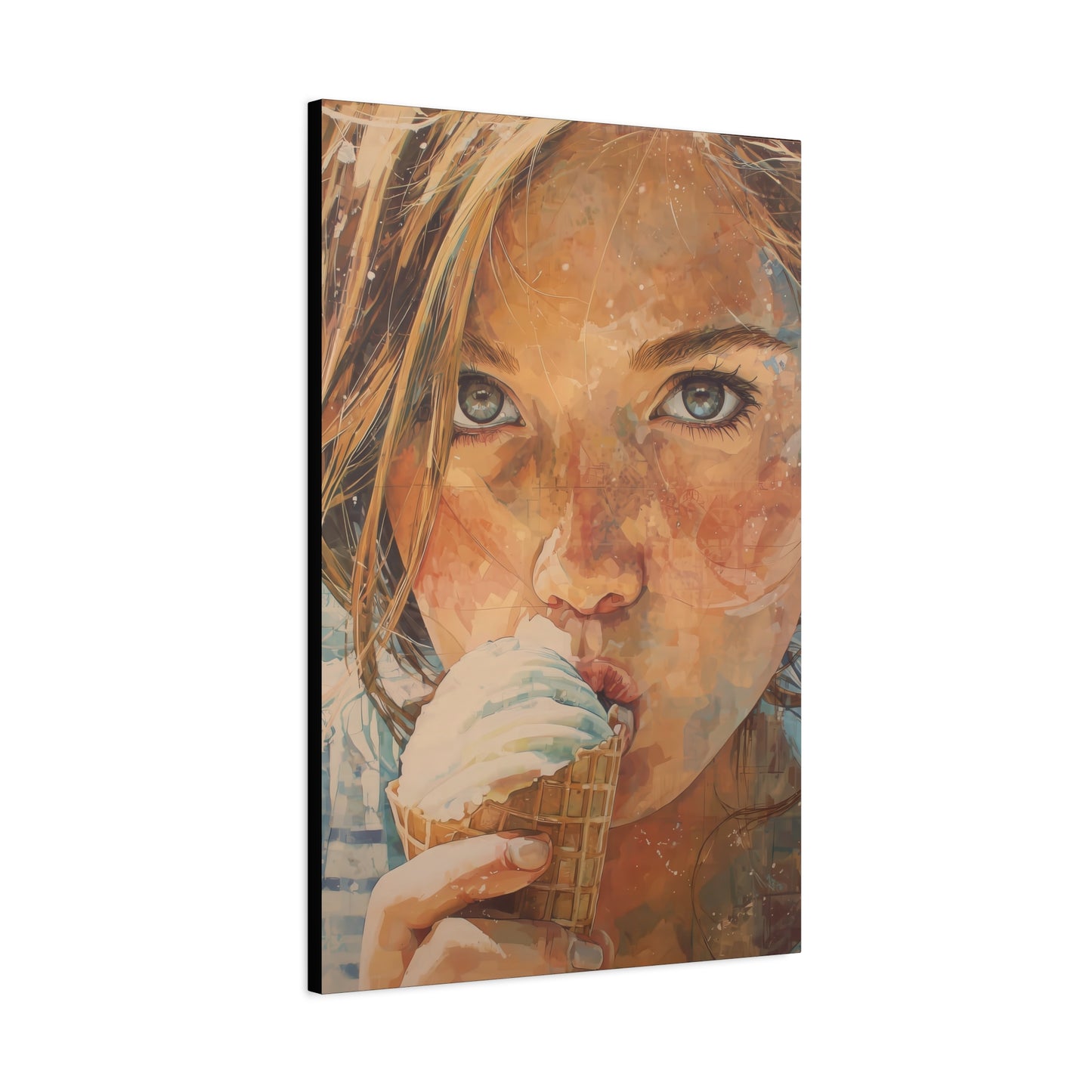 Gallery Wrapped Canvas, Sweet Summer Nostalgia, Sugar and Spice Art Canvas, Ice Cream Dreams Art – Bea