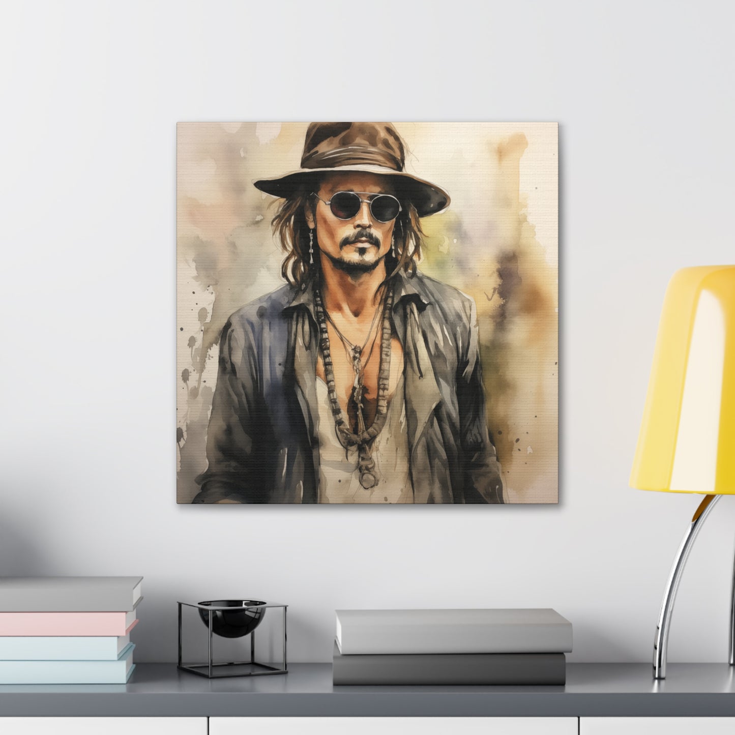 Gallery Wrapped Canvas, Celebrity Inspired, Pop Art Canvas – Johnny