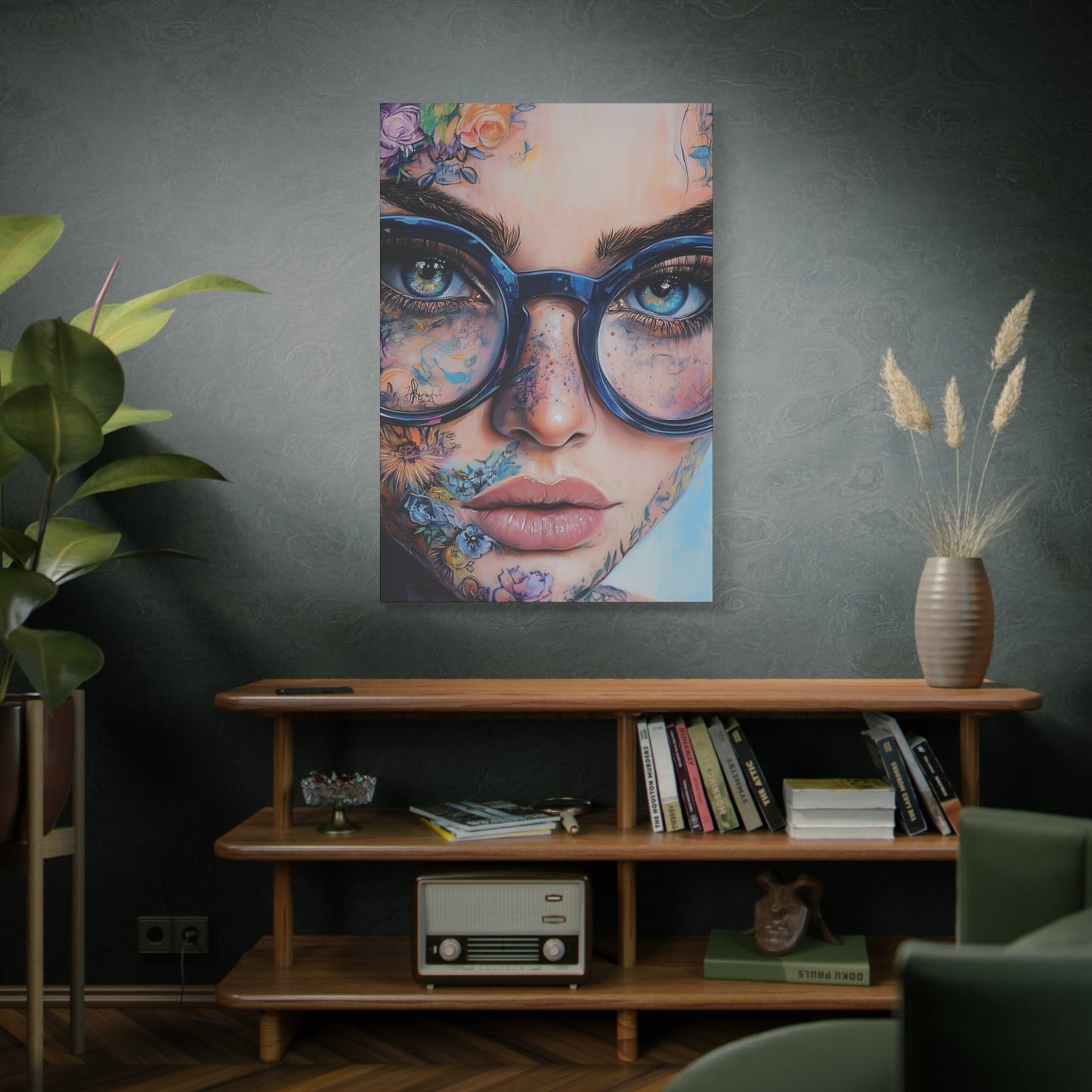 Canvas Gallery Wrap, Ladies in Lenses Wall Art, Abstract Femme Girl Art - Sara