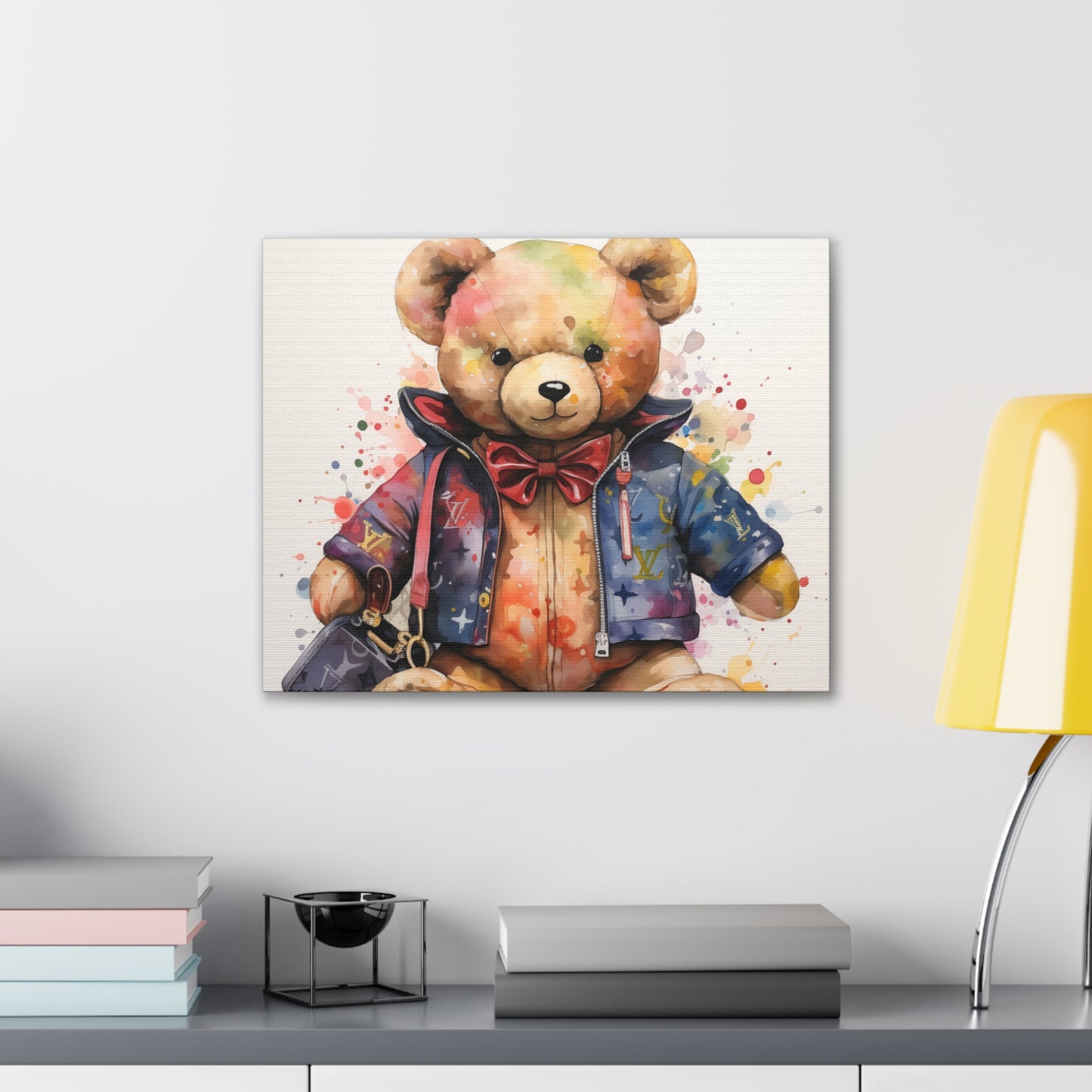 Canvas Gallery Wrap - LV Bear Wall Art - Drip