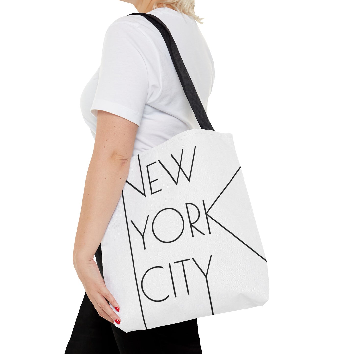 New York City Lines Tote Bag, Utility Tote - New York Tote - New York City Tote - Black and Whit