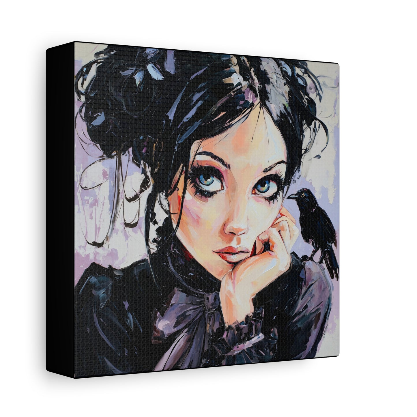 Gallery Wrapped Canvas, Myth and Bones Gothic Art Canvas, Dark Muse Canvas - Lark