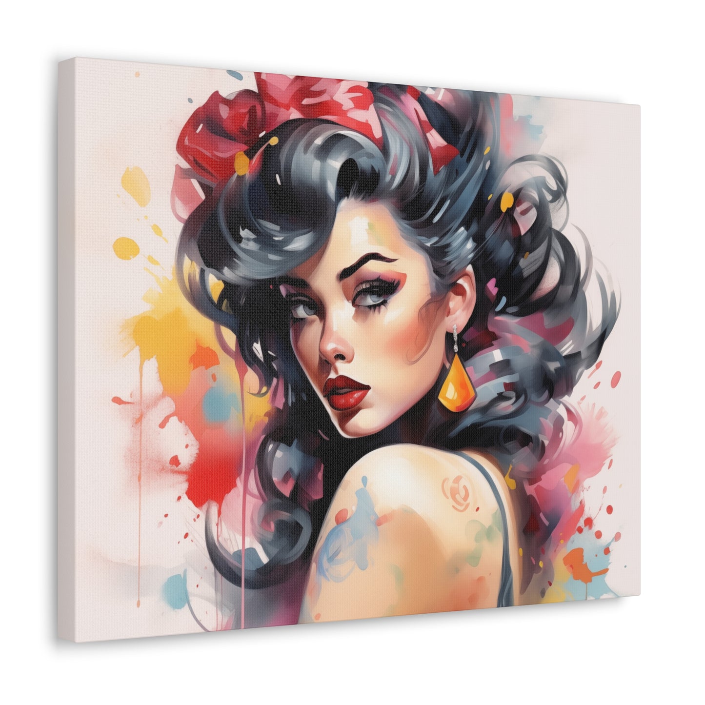 Canvas Wall Art, Gallery Wrapped Pop Art, Femme Doll Wall Art – Genevieve
