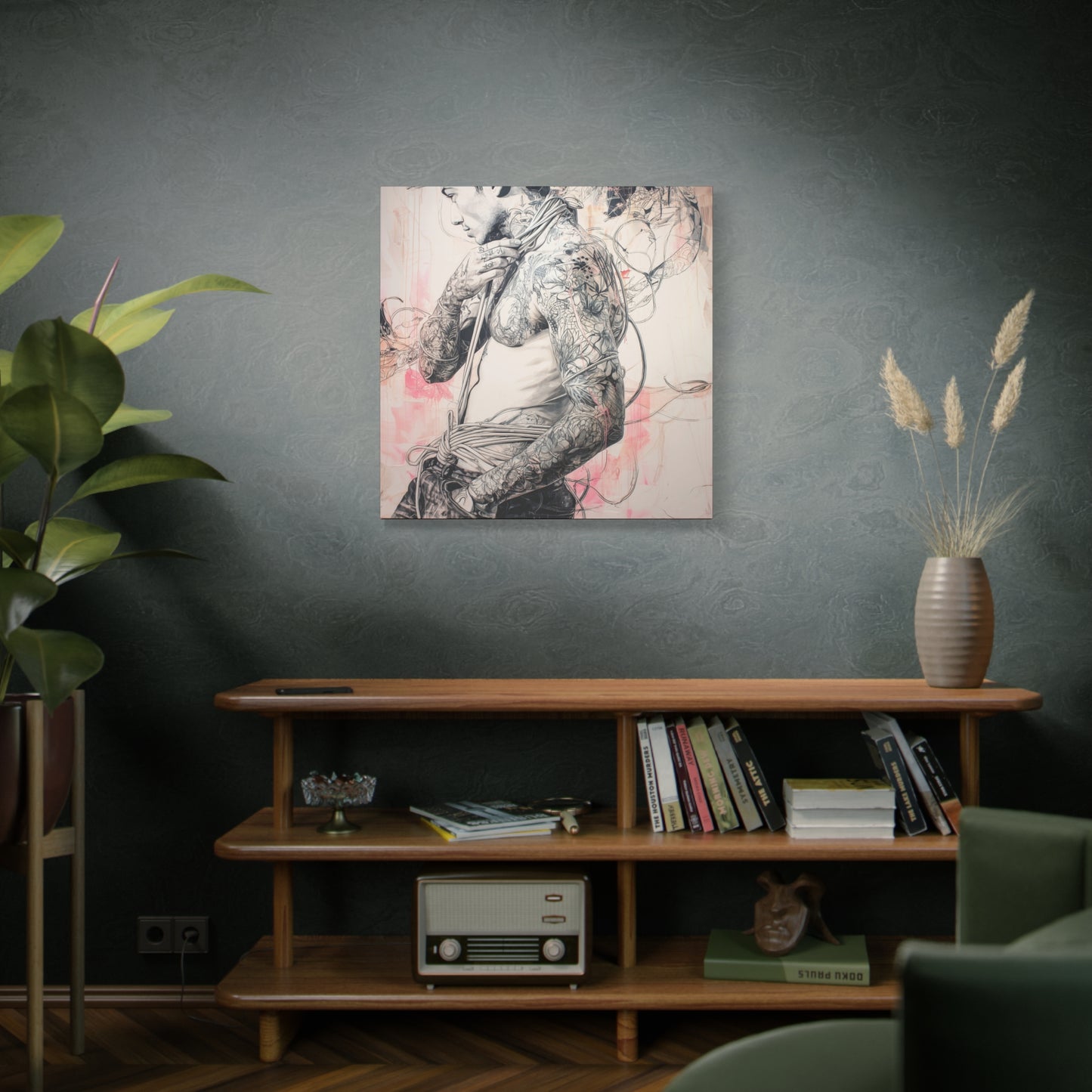 Gallery Wrapped Canvas, Ropes and Reverence Art Canvas, Erotic Shibari Art Canvas – Asher
