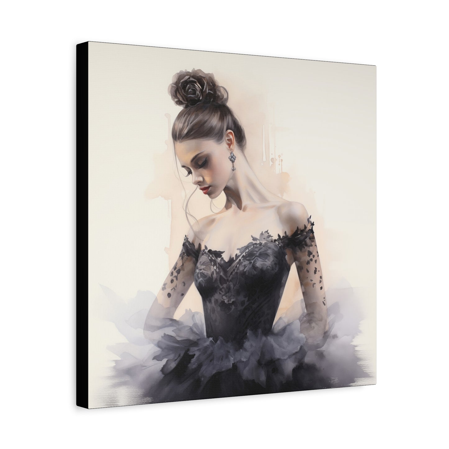 Pointes and Platforms, Gallery Wrapped Canvas, Ballerina Beauty, Ballet Art Canvas – Lola